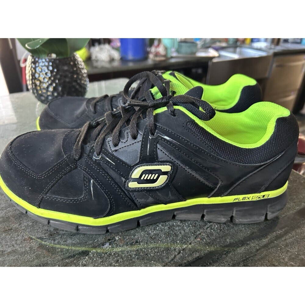 Skechers Safety Toe Sneakers SZ 12 Men's Slip Resistant Memory Foam - Picture 4 of 9